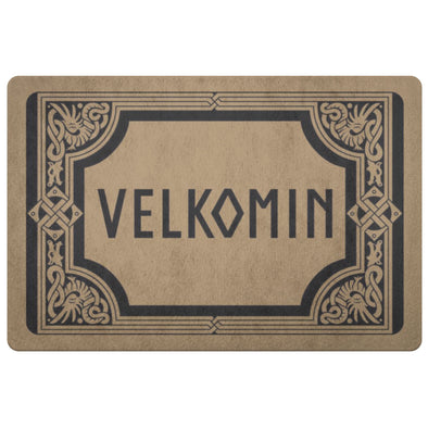 Old Norse Velkomin Welcome Doormat – Blue Pagan