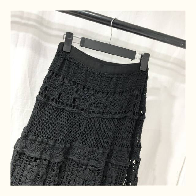 Crochet Skirt- Black – Damn Girl Boutique