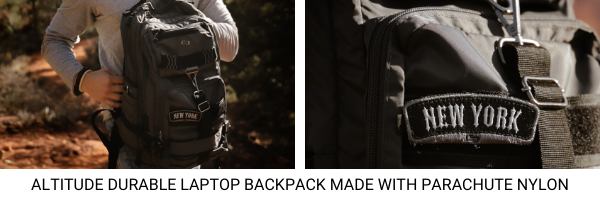 altitude durable laptop backpack made with parachute nylon