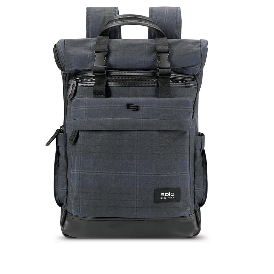 waxed roll top backpack