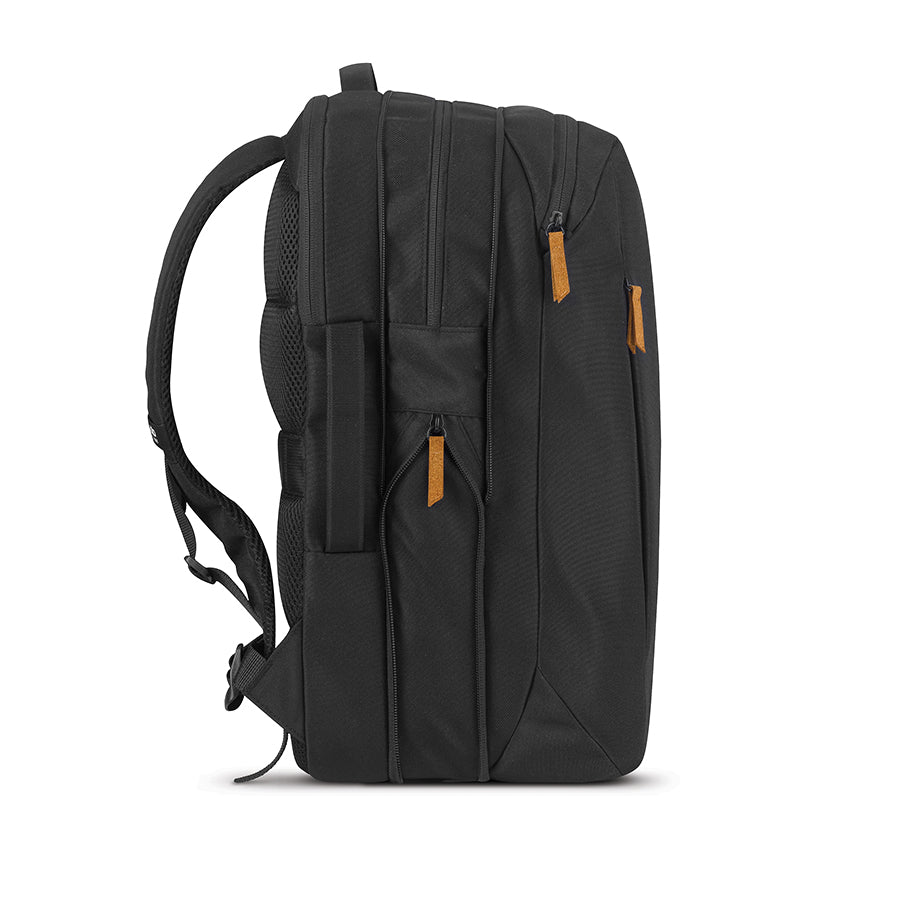 side open backpack