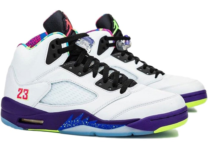 jordan 5 white ghost green court purple