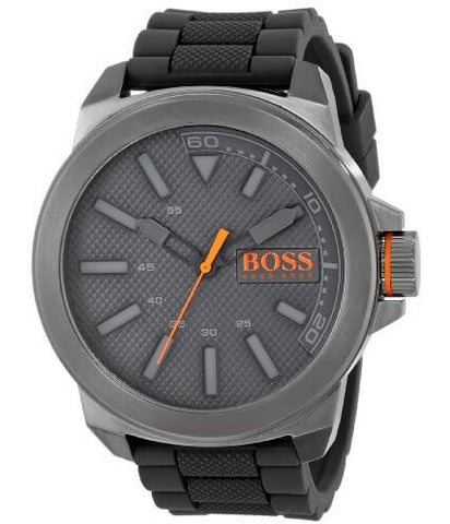 BOSS Orange Men’s Stainless Steel and Silicone Watch