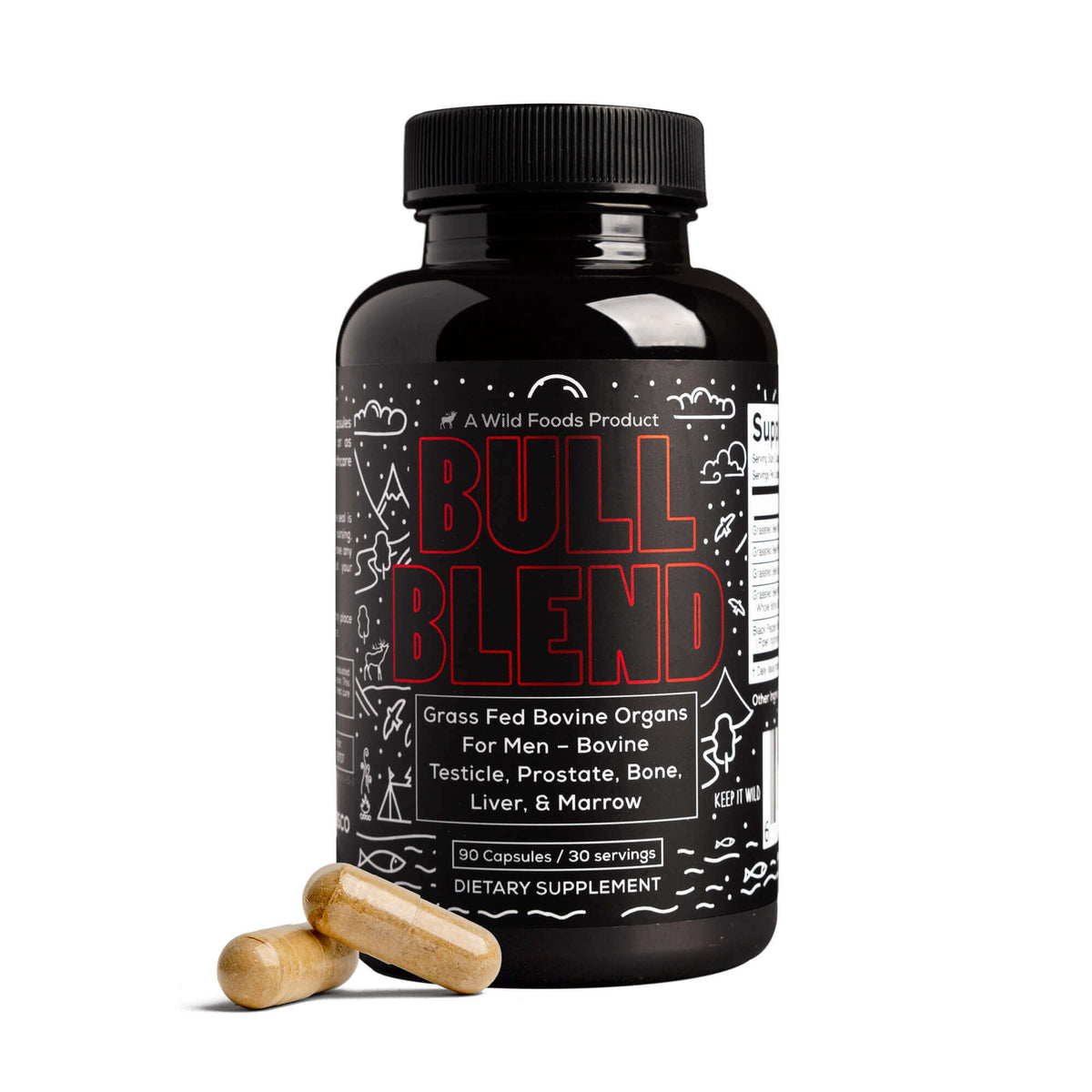 Bull Blend: Beef Organ Complex For Hormones - Bovine Prostate, Bone, Liver & Marrow