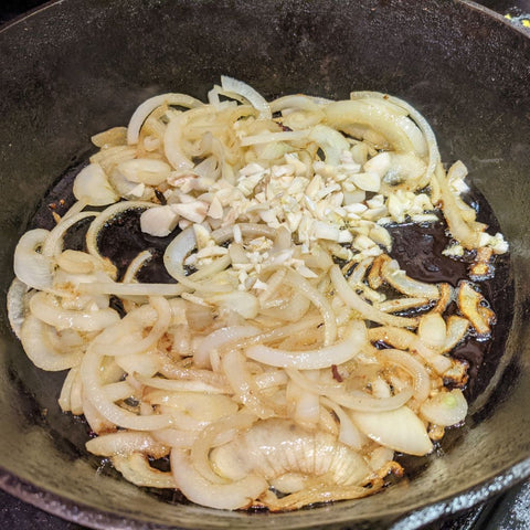 onions frying in butter