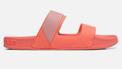 New Balance US Womens 202 Slides in Ginger Pink Fluro Orange