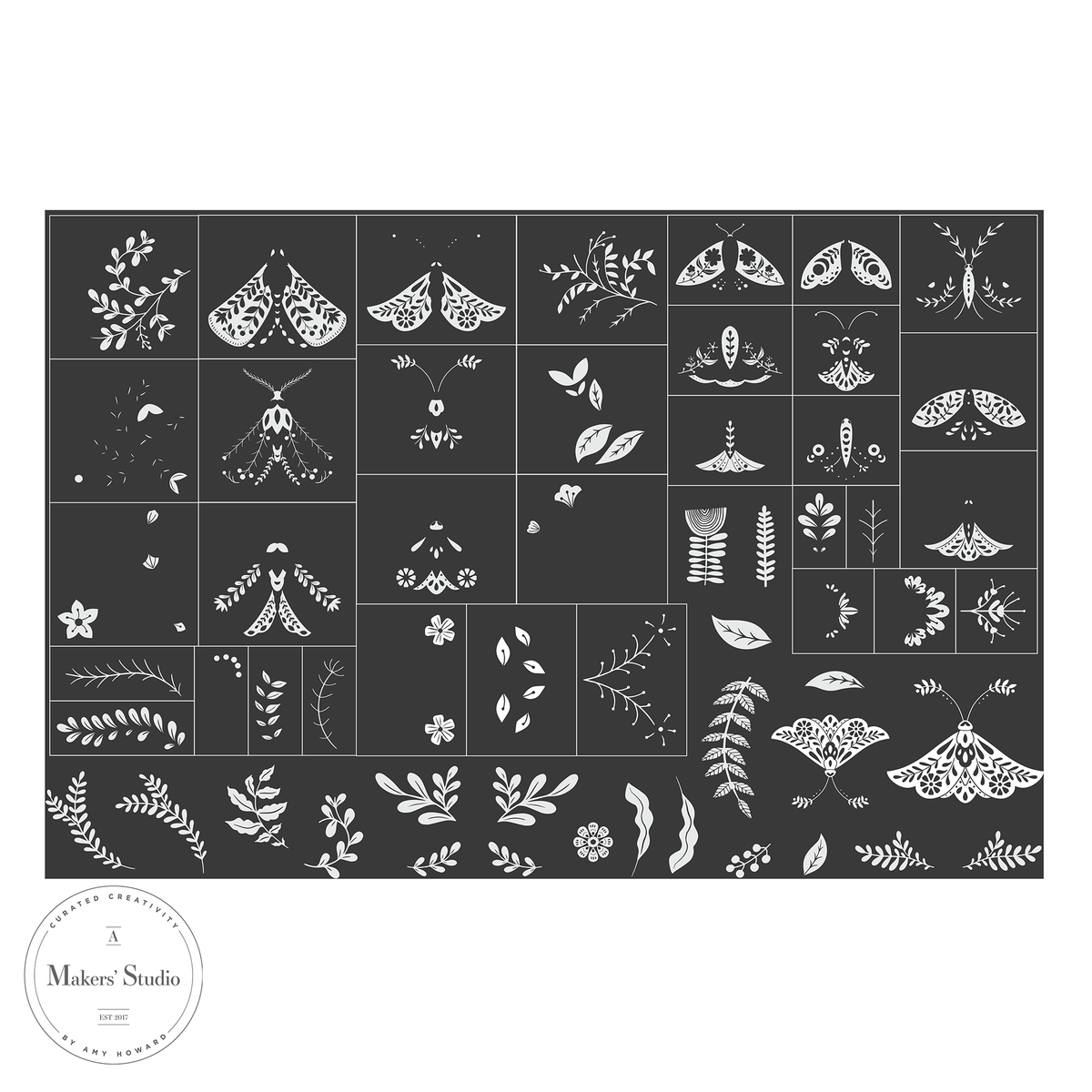 Monogram - Alphabet Mesh Stencil 9x12 - A Makers' Studio Store