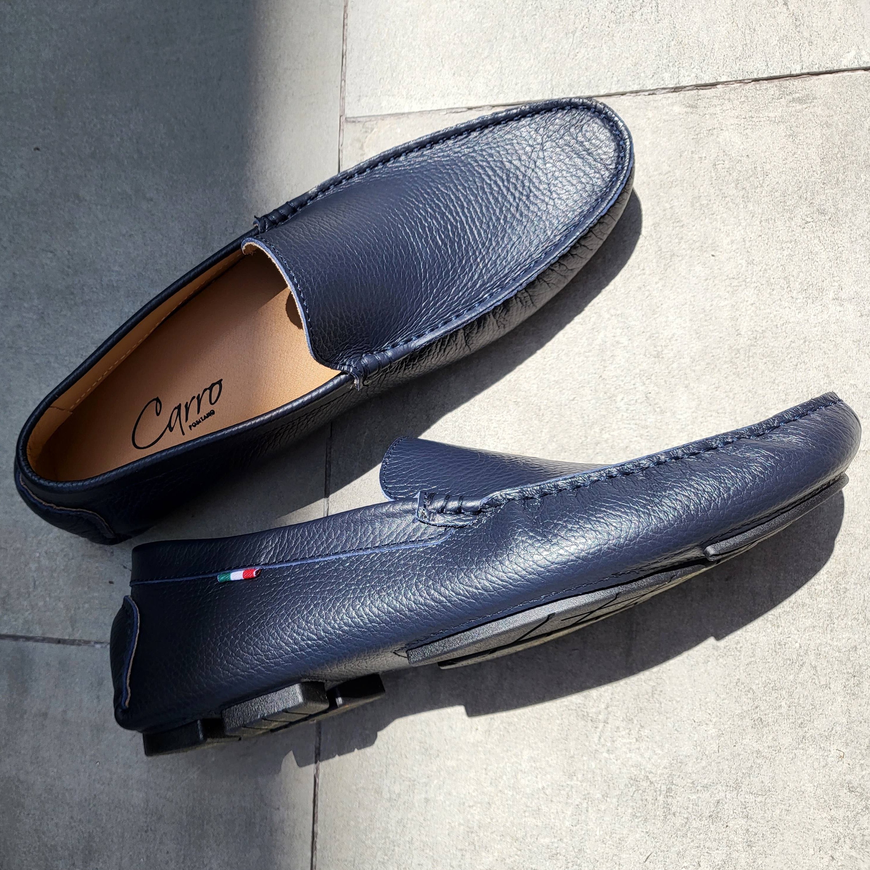 Kantine stave respekt Carro Positano 200 Mens Premium Italian handmade leather loafers |  IMINGLOBAL