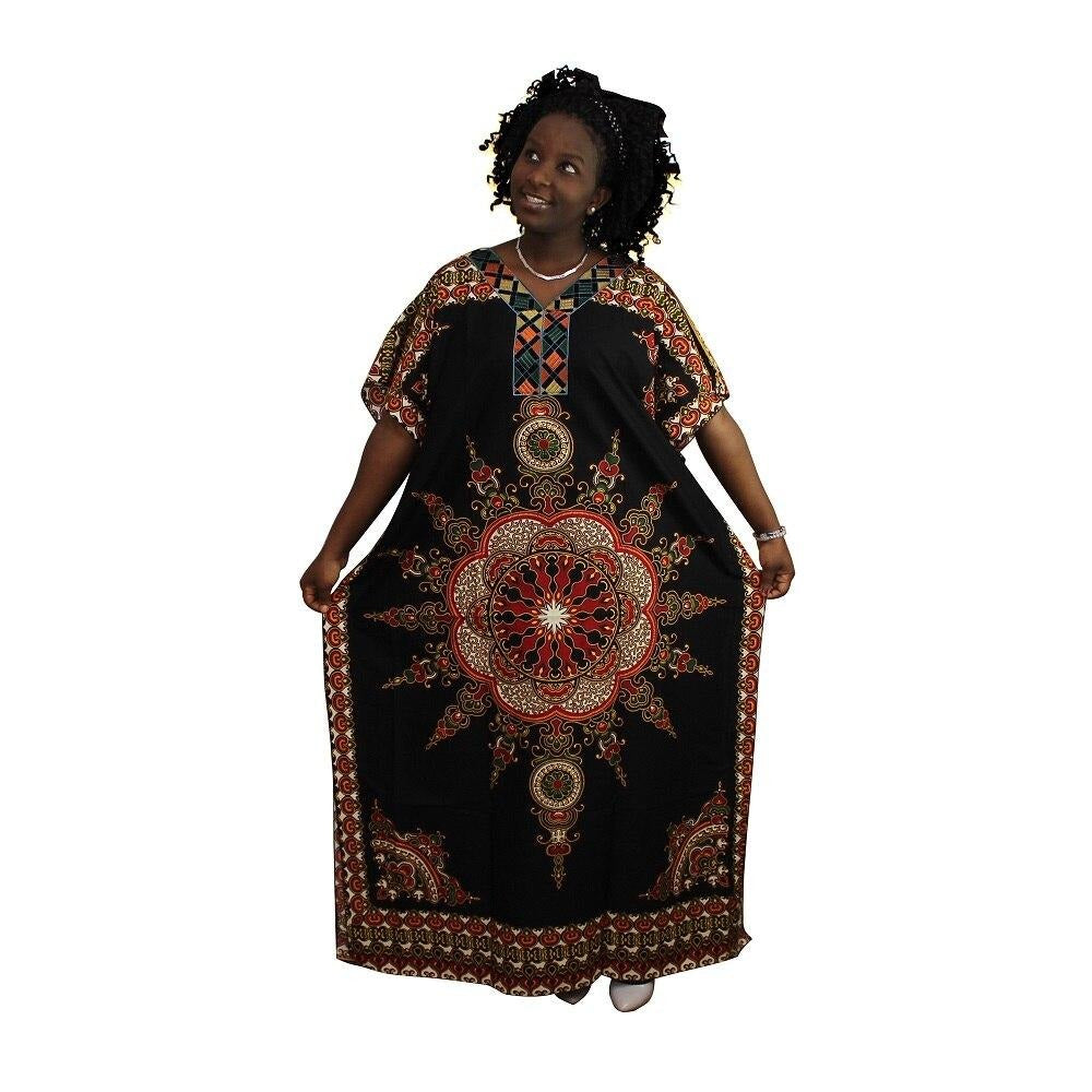 dashiki maxi dress plus size