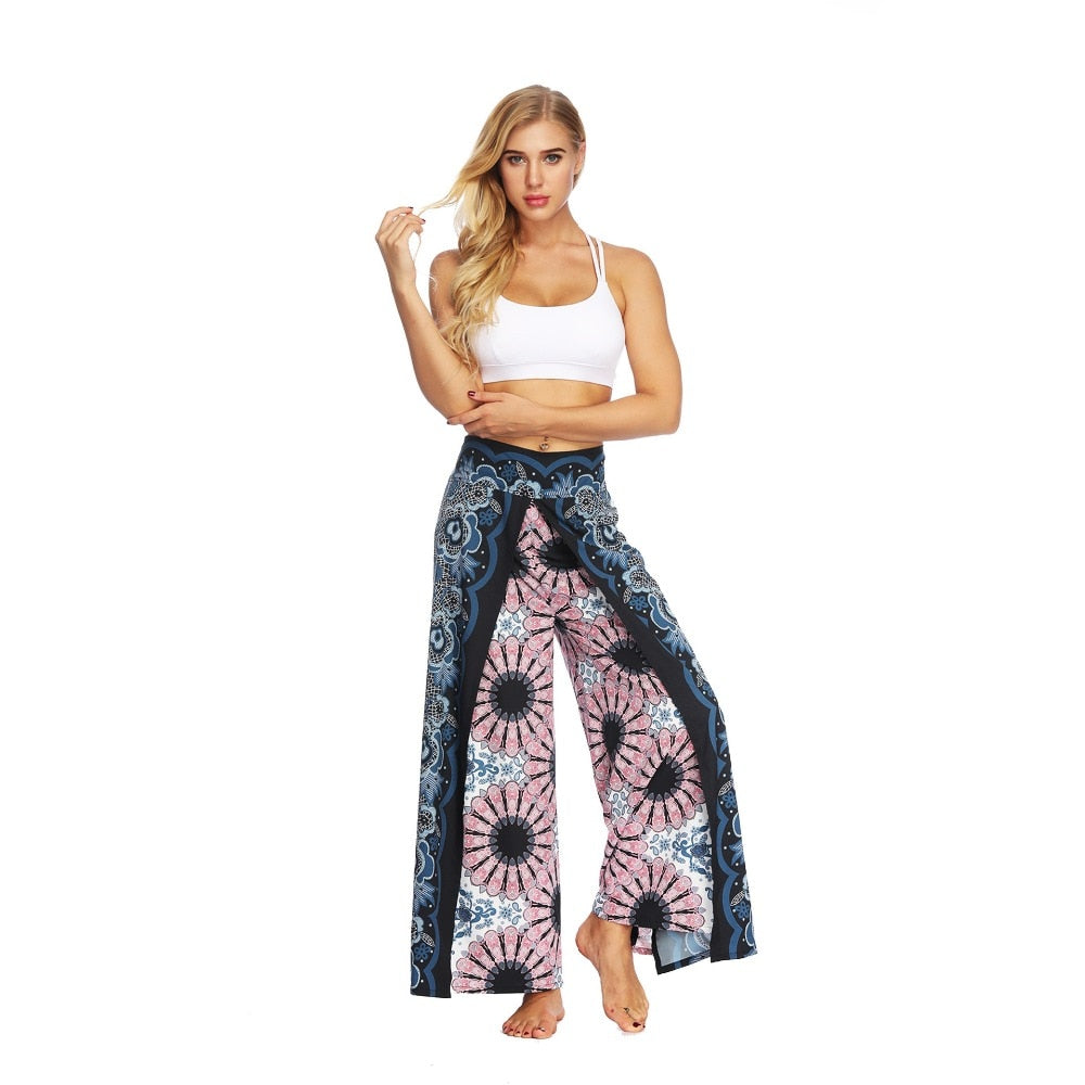 Beste Women'S Casual Pants Thailand Indonesian Style Print Split Loose VF-08