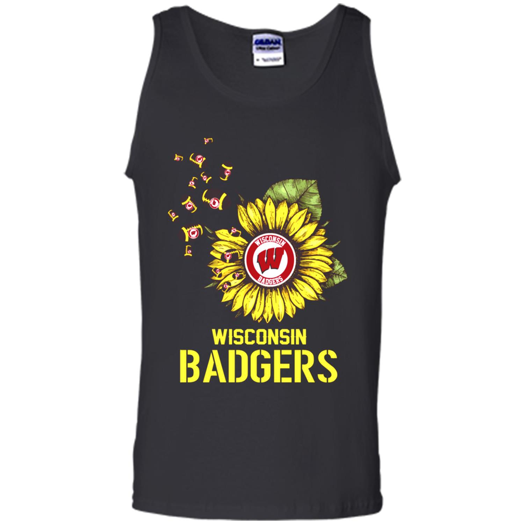 Wisconsin Badgers Football Sunflower Toptees Shop - Tank Top Shirts