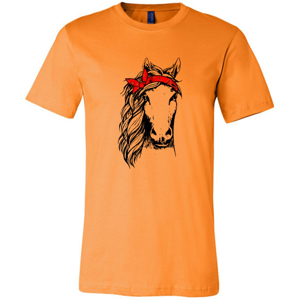 Horse Bandana T Shirt For Horseback Riding Horse Lover - Canvas Unisex T-shirt