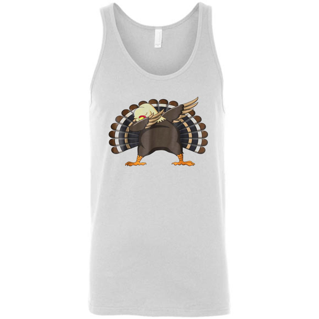 Dabbing Turkey Tshirt Happy Thanksgiving Day Toptees Shop - Canvas Unisex Tank