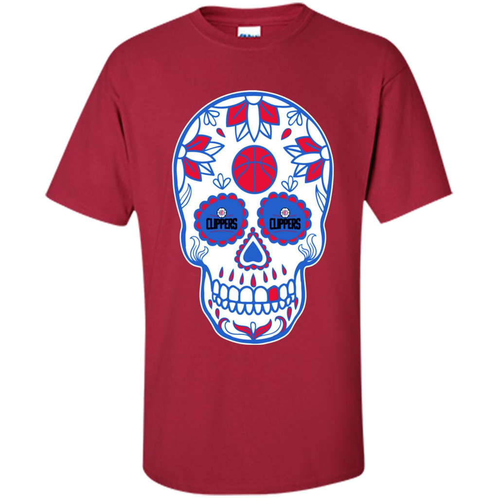 La Clippers Basketball Sugar Skull Day Of The Dead Toptees Shop - Shirt