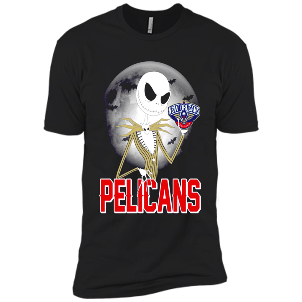 Jack Skellington Halloween Shirt For New-orleans-pelicans Fans - Premium Short Sleeve T-sh