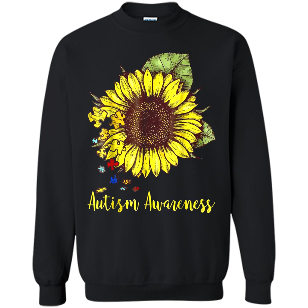 Autism Awareness Puzzle Sunflower Lover Vintage Toptees Shop - 