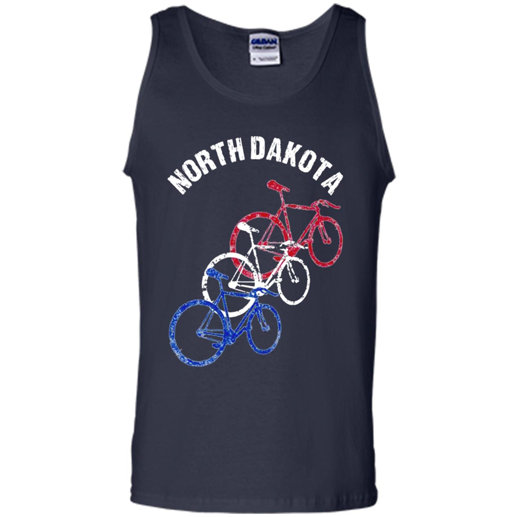 North Dakota Bicycles Patriotic Cycling Toptees Shop - Tank Top Shirts