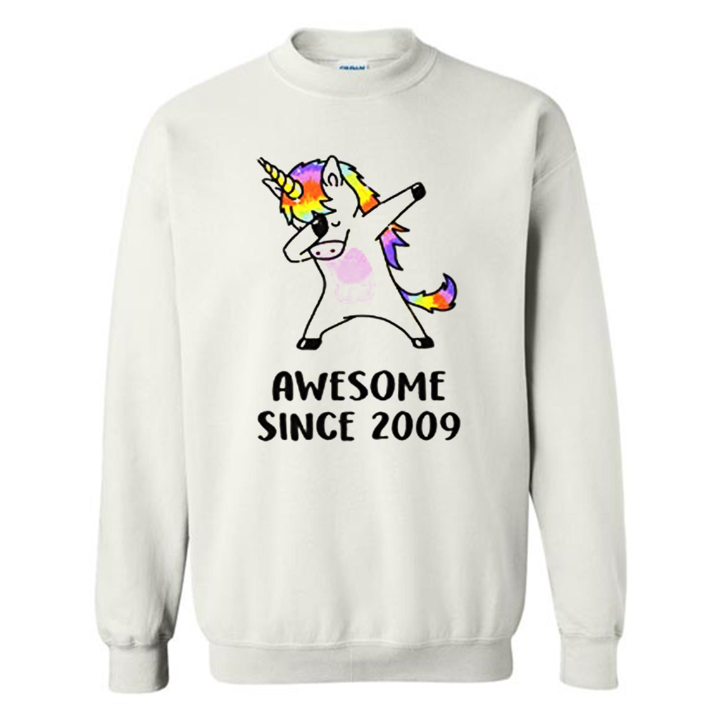 Cute Unicorn Shirt Awesome Since 2009 9th Birthday Gifts - 