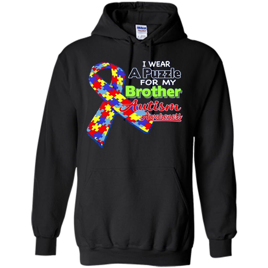 I Wear A Puzzle For My Brother - Autism Awareness - Shirts