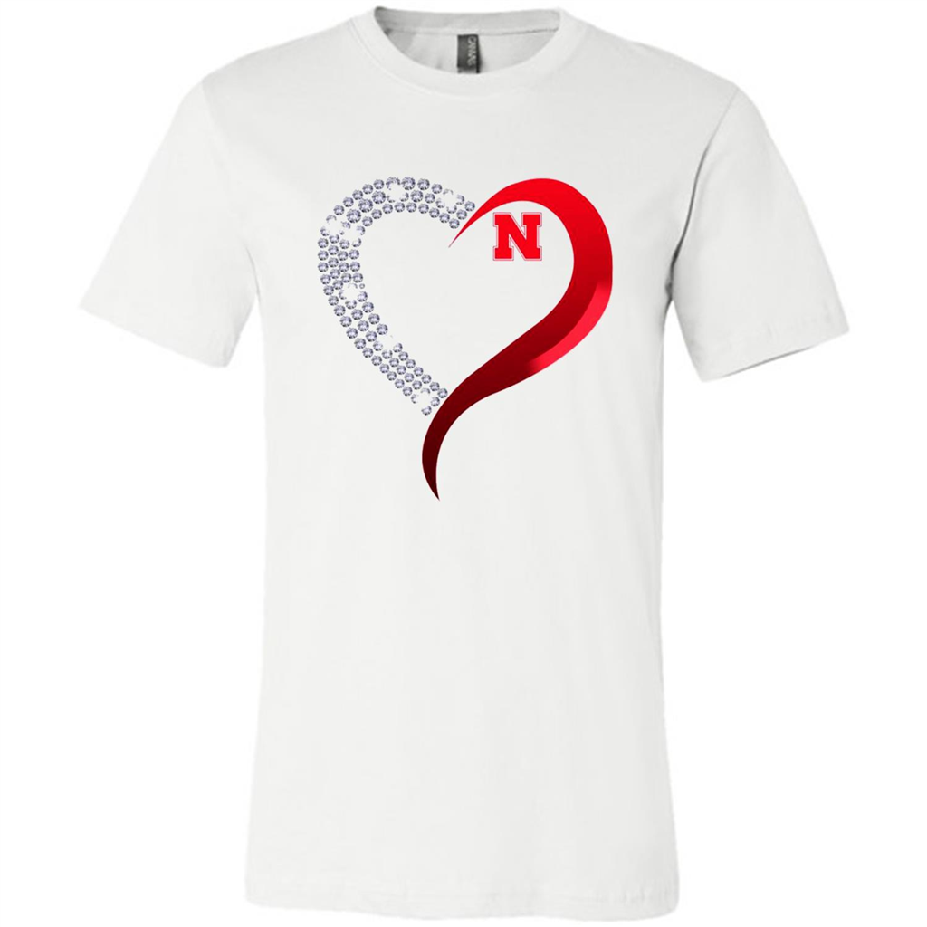 Diamond Heart Nebraska Shirt - Canvas Unisex T-shirt