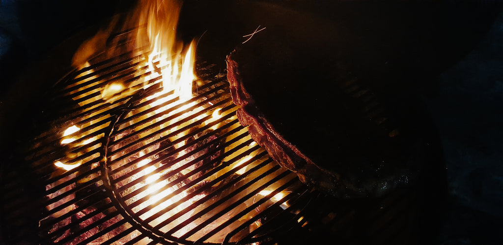 Lamb ribs on Weber BBQ