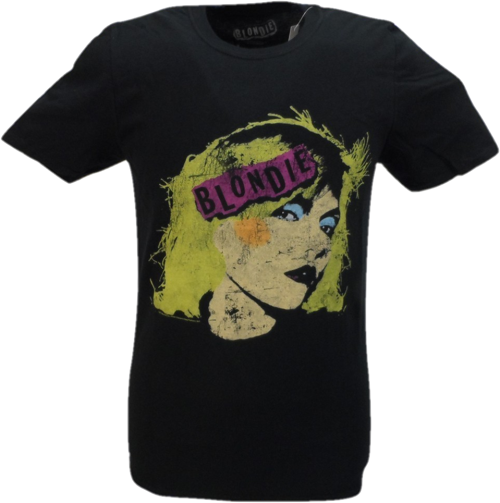 Mens Black Official Blondie T Shirt