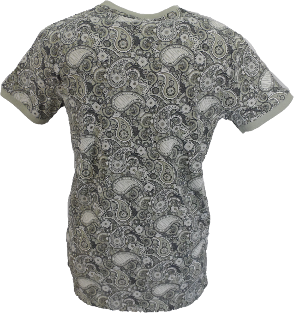 Lambretta Mens Desert Sage Green Paisley T-Shirt