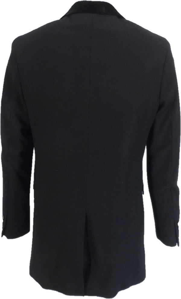 Lambretta Black Wool Rich Doormans Overcoat With Velvet Trim – Mazeys UK