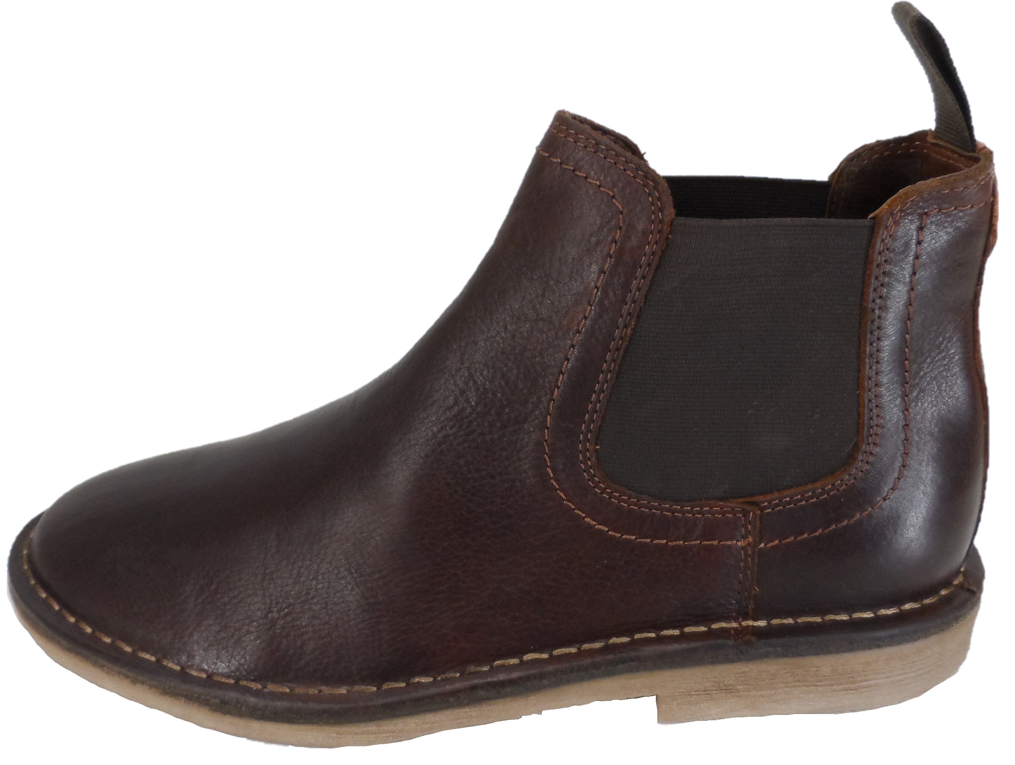 Hush Puppies Mens Brown Leather Chelsea Desert Boots