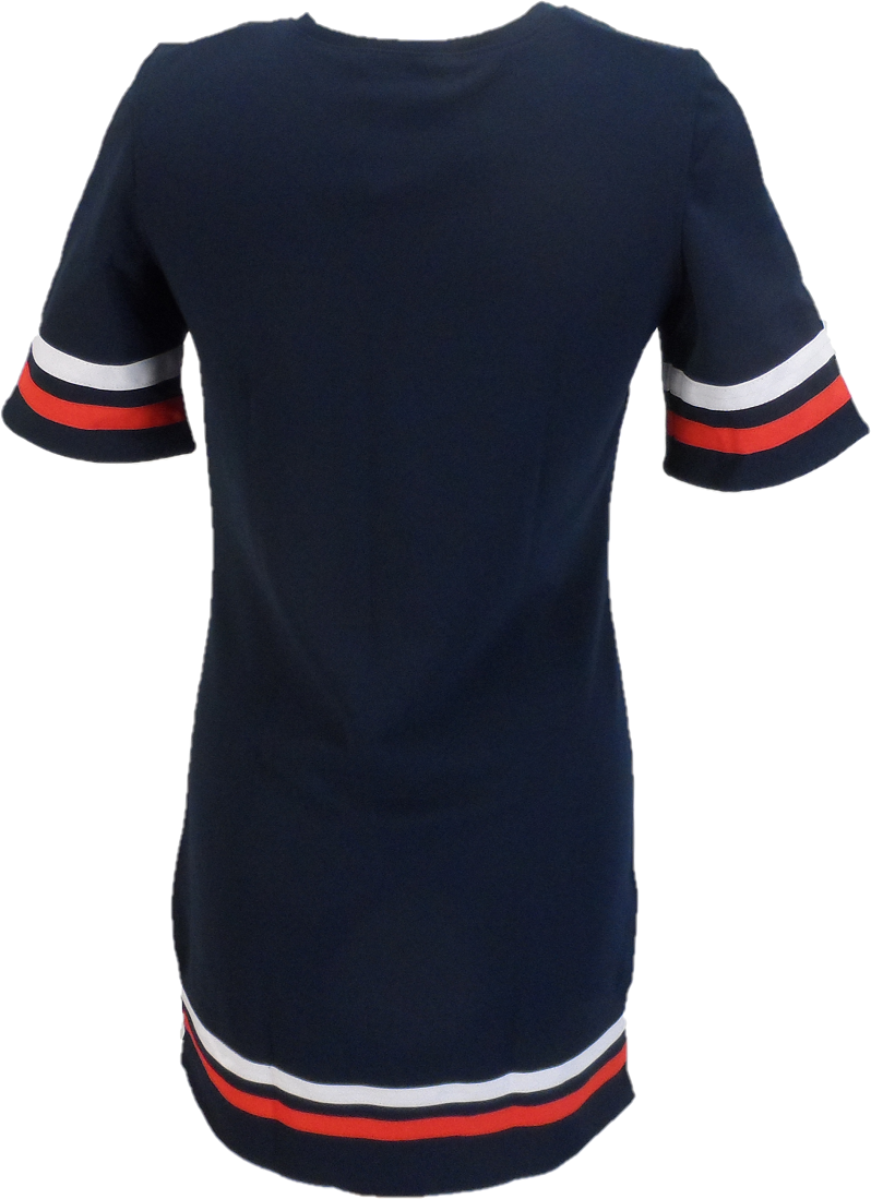 LHM Ladies 60s Retro Mod Vintage Navy/White/Red Mini Dress