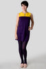 Ladies Retro Purple and Mustard Dusty Mod Dress