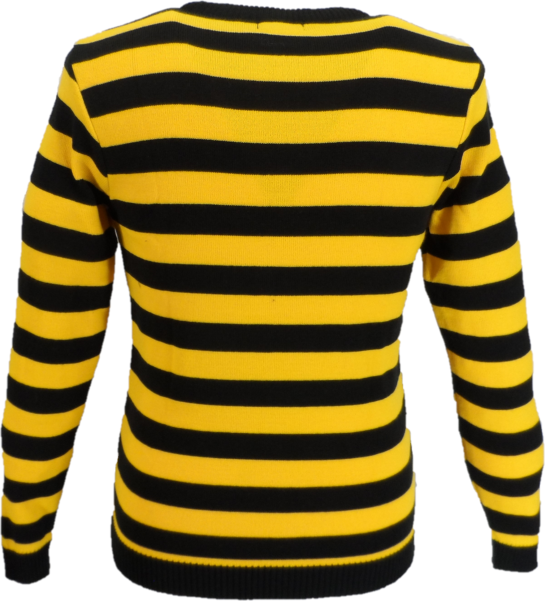 Men's Black and Gold Retro Striped Jumper