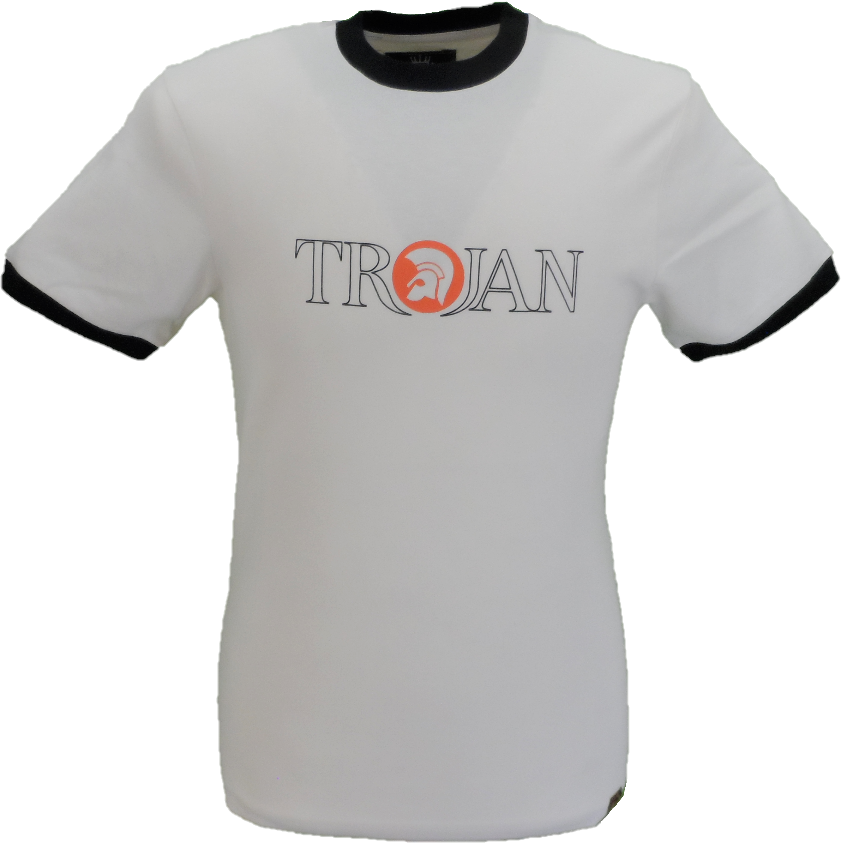 Trojan Records Ecru Classic Helmet Logo 100% Cotton T-Shirt