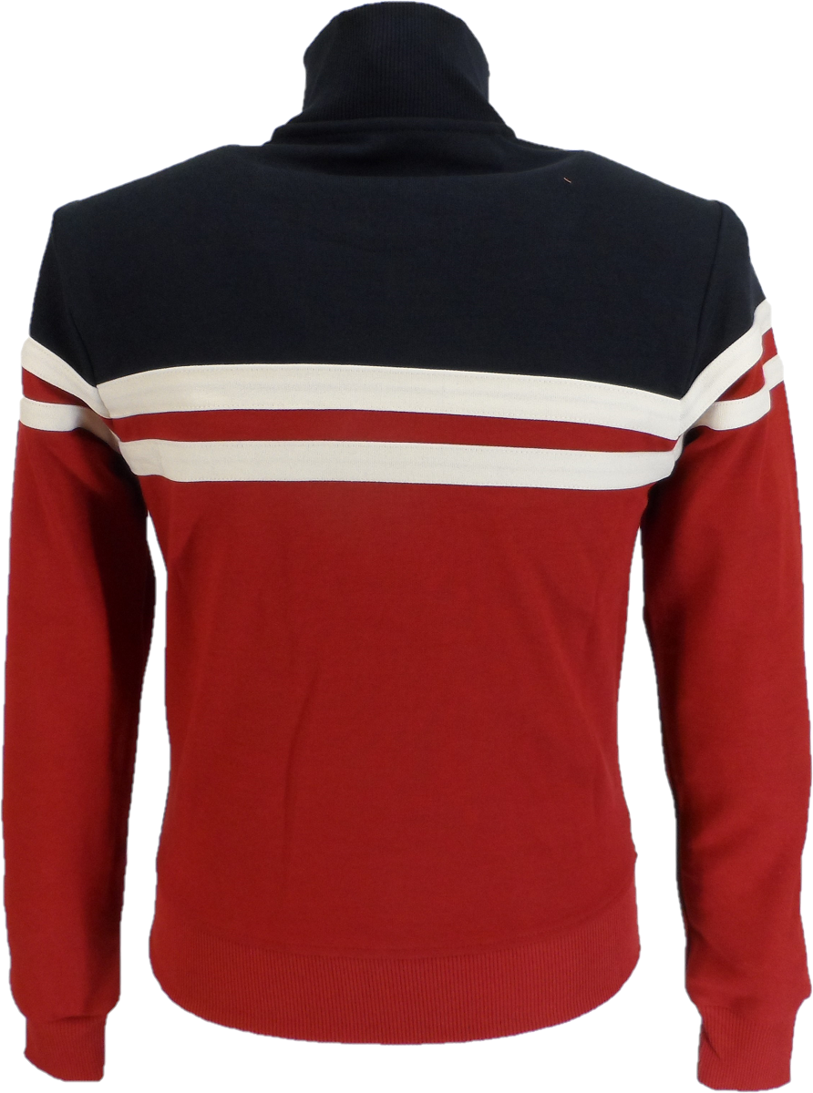 Trojan Records Mens Red Stripe Retro Track Tops