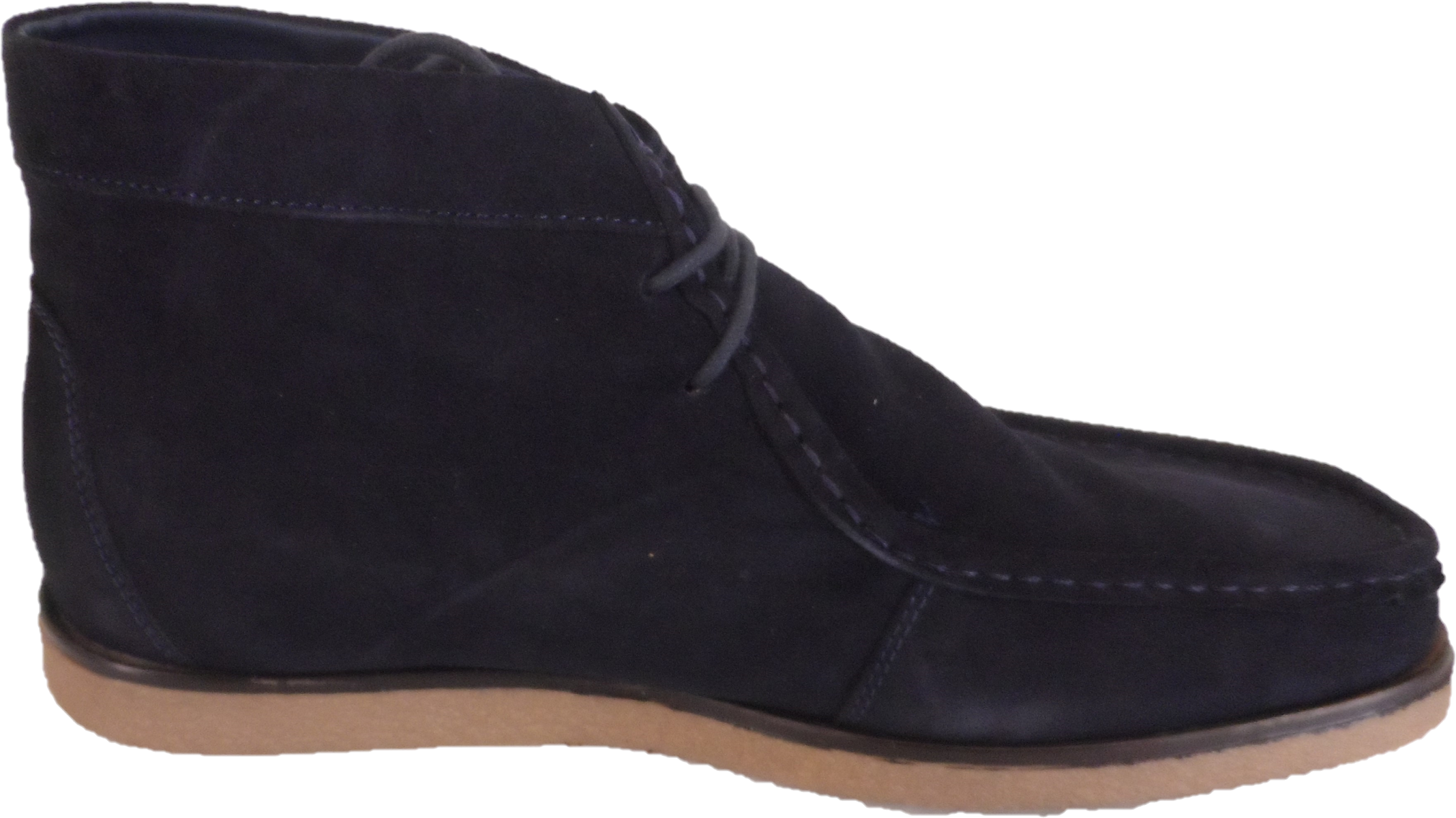 Roamers Mens Retro Navy Walibee Style Real Suede Boots