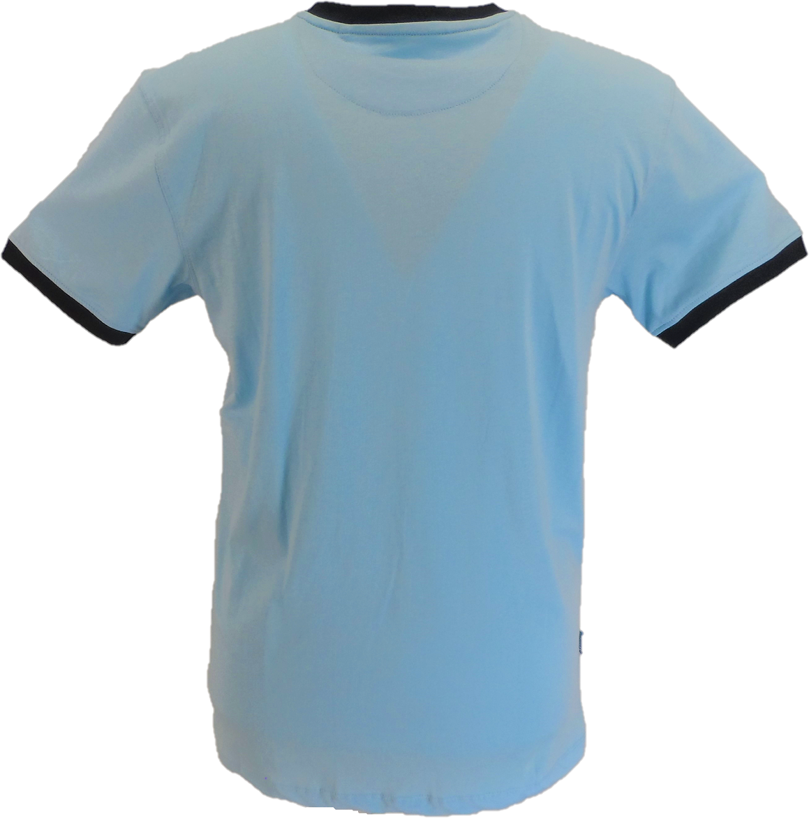 Lambretta Mens Sky Blue Retro Target Ringer T-Shirt