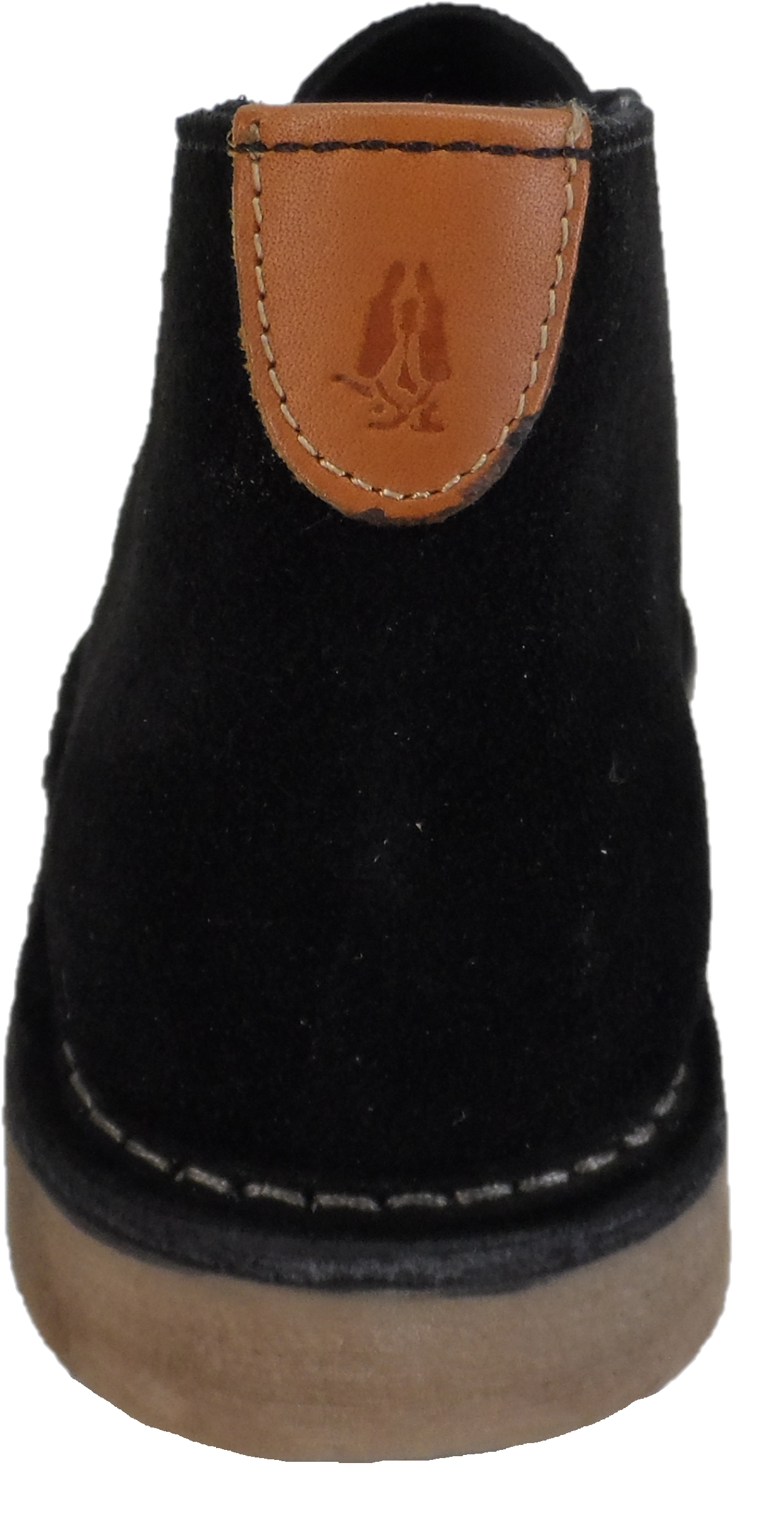 Hush Puppies Mens Black 2 Eyelet Real Suede Desert Boots