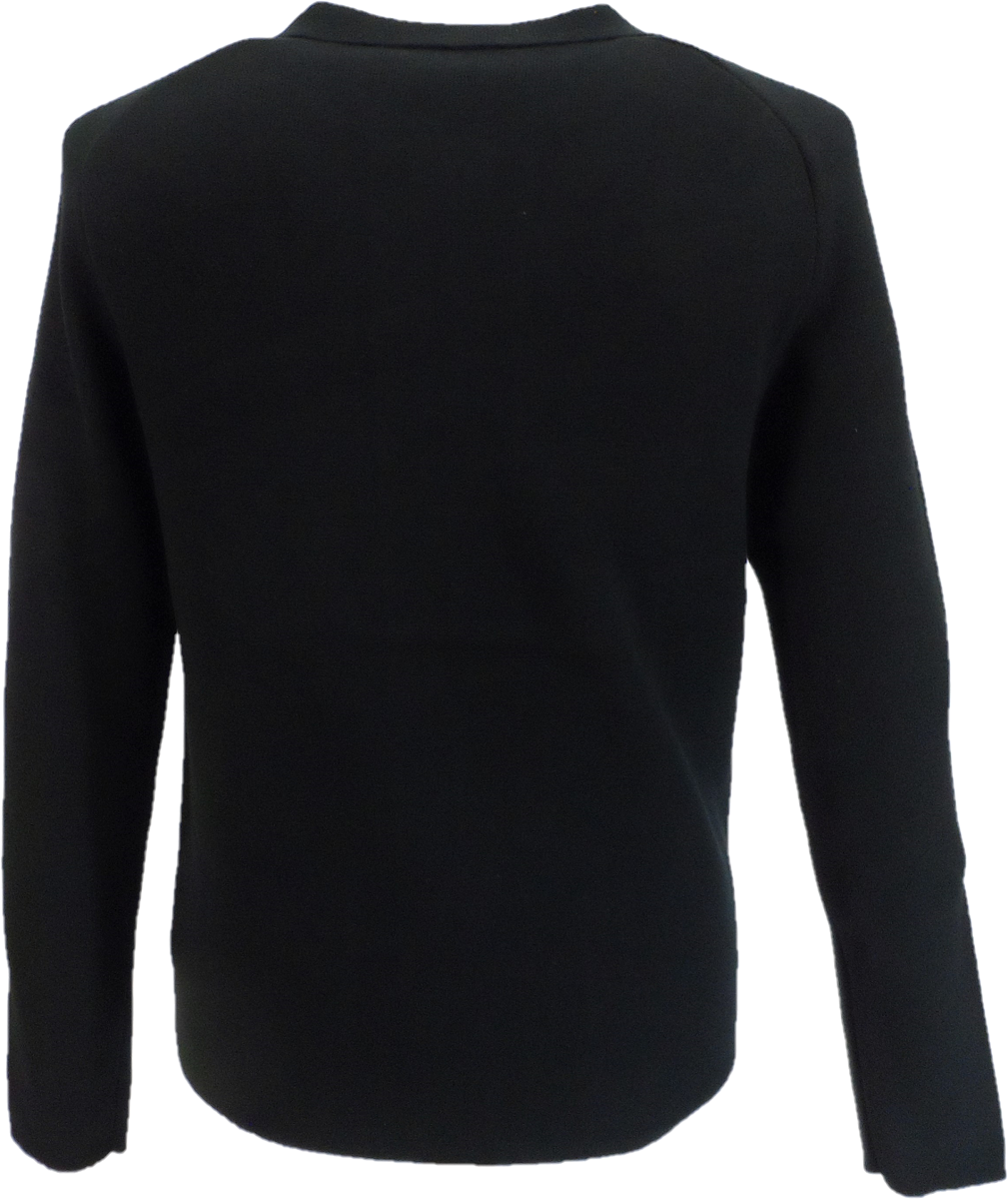 Merc Ripon Black Mens Knitted Zip Cardigan