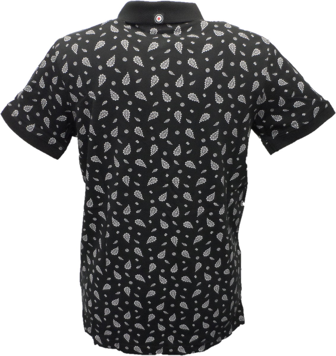 Lambretta Black/Grey Paisley Print Polo Shirts