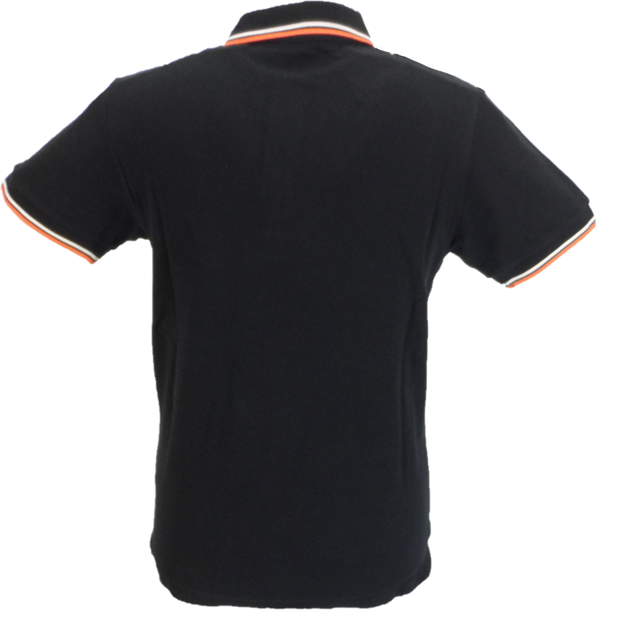 Trojan Records Mens Black with Trojan Twin Tipped Polo Shirt