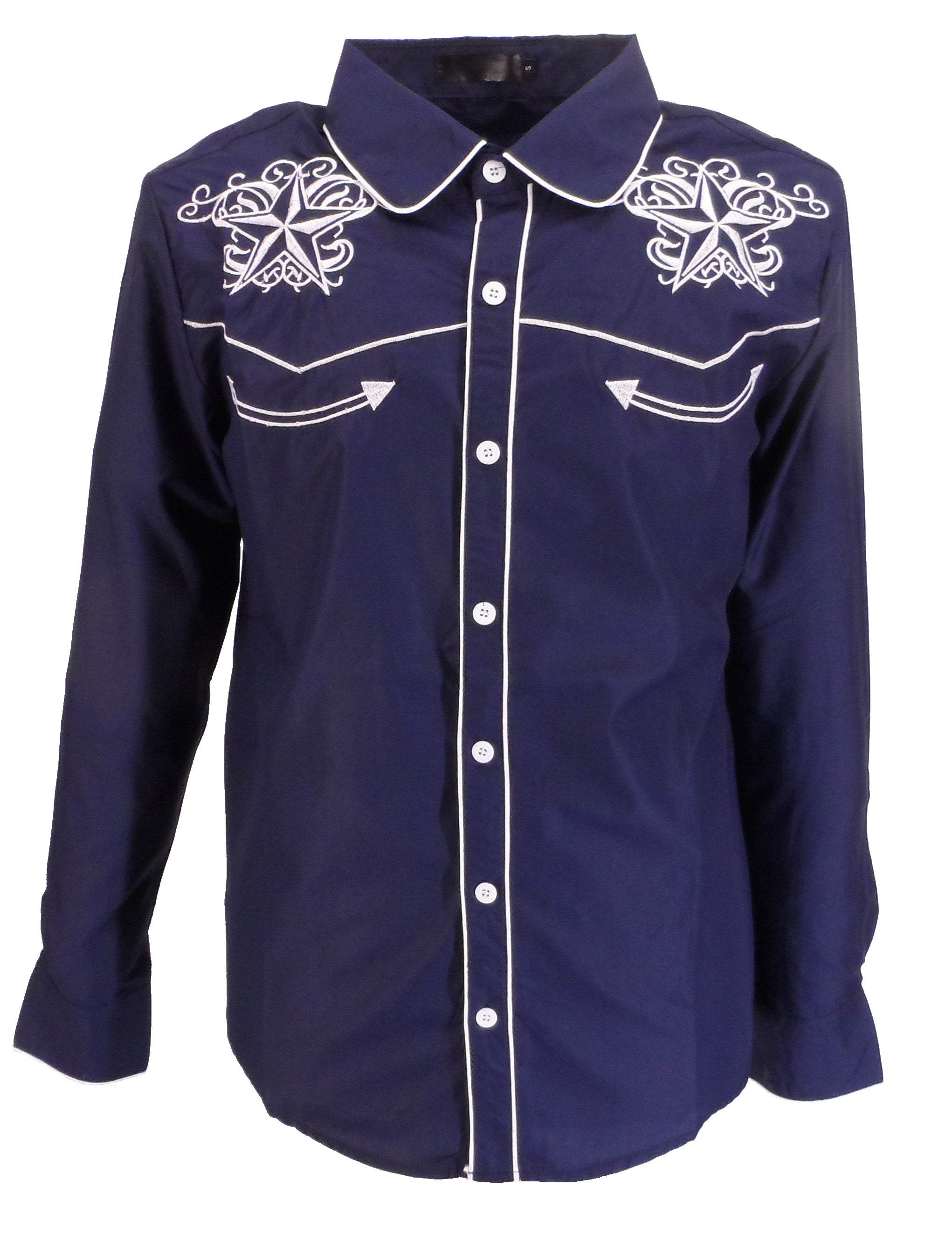 Mazeys Mens Navy Western Star Cowboy Vintage/Retro Shirts