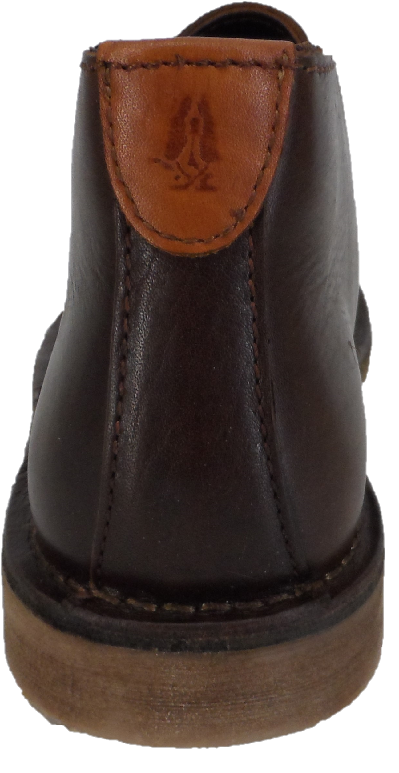 Hush Puppies Mens Brown 2 Eyelet Leather Desert Boots