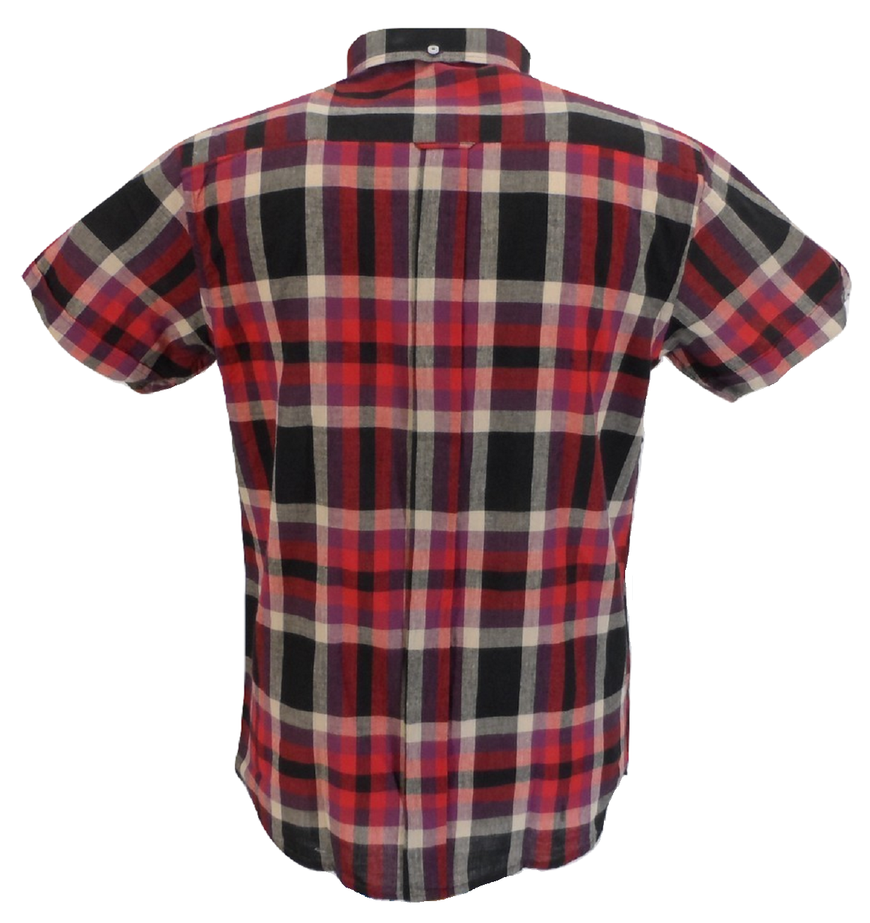 Ikon Original Purple Checked Short Sleeved Button Down Shirts