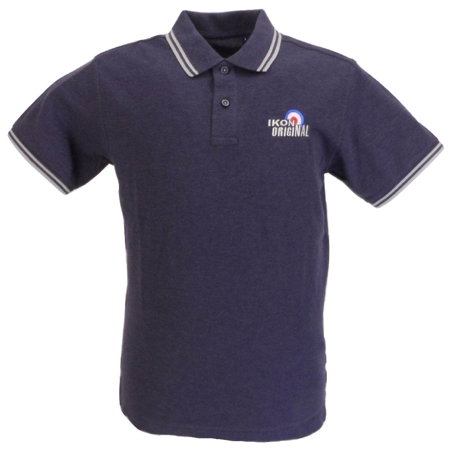 Ikon Original Grey Tipped 100% Cotton Polo Shirts