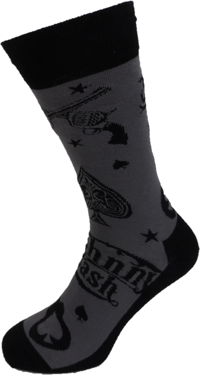 Mens Officially Licensed Johnny Cash Guitars 'n Guns Socks