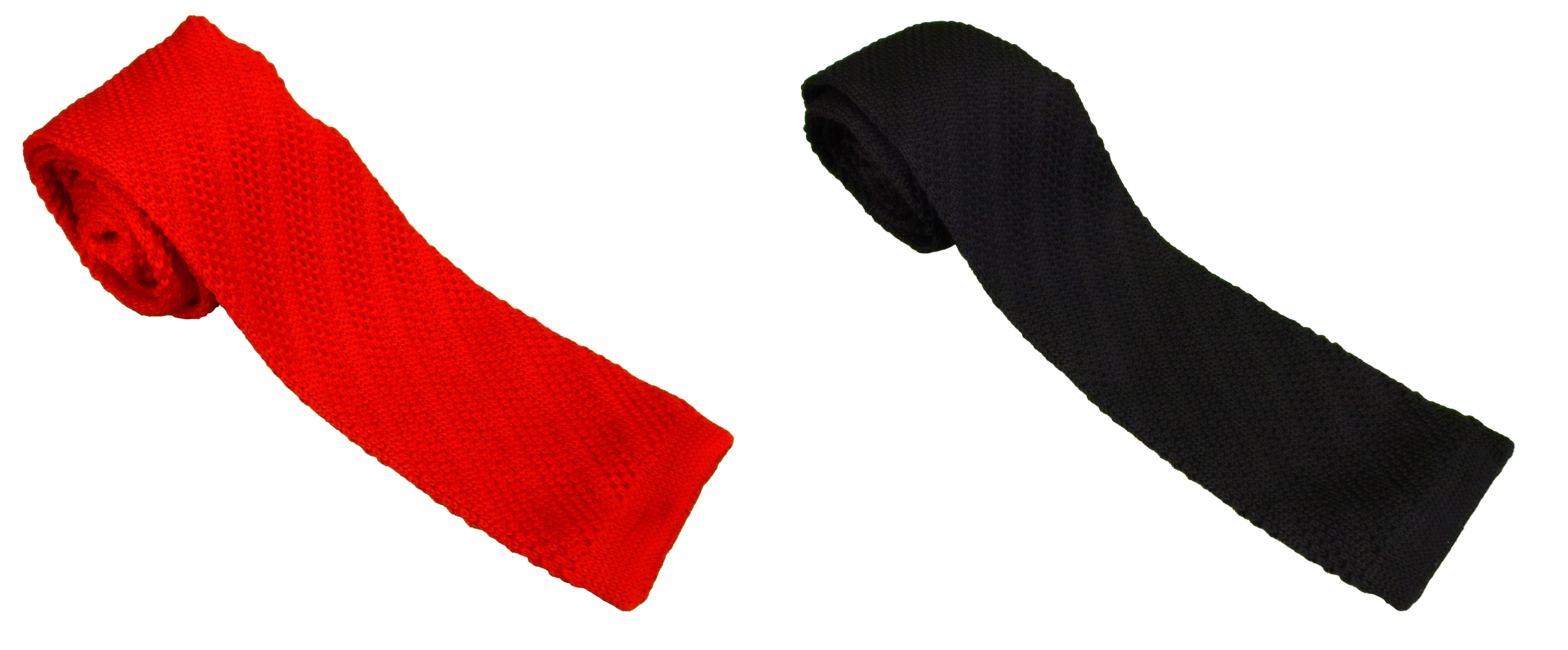 Mazeys Mens Retro Mod Square Handmade End Knitted Ties