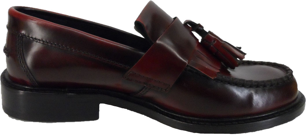 Ikon Original Ladies Selecta Oxblood Retro All Leather Tassel Loafers ...