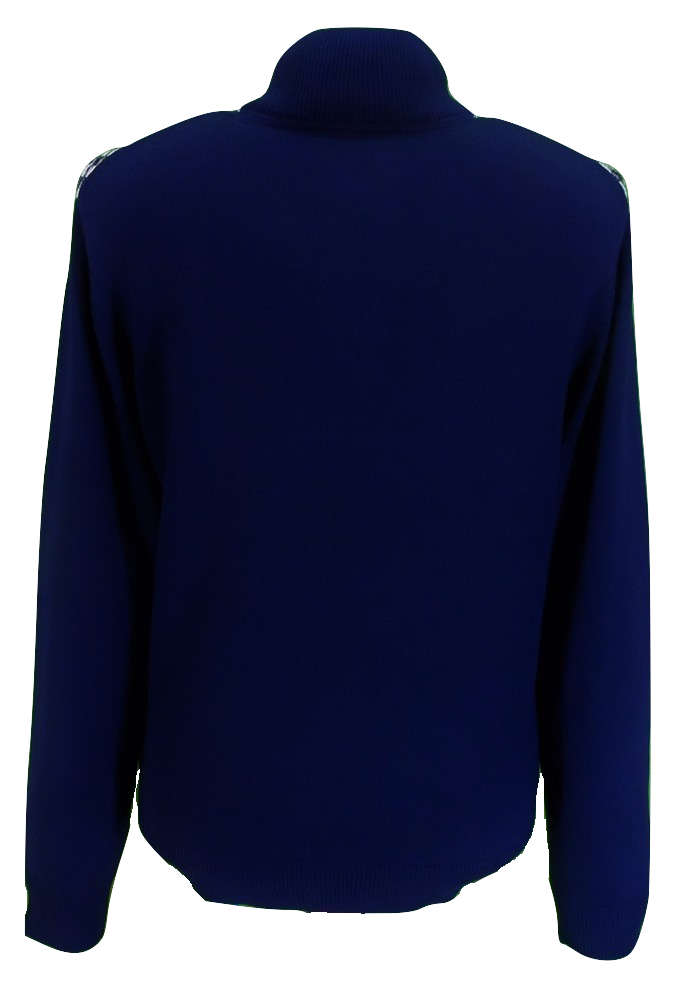 Merc Mens Navy Lockhill Knitted Turtle Neck Jumper