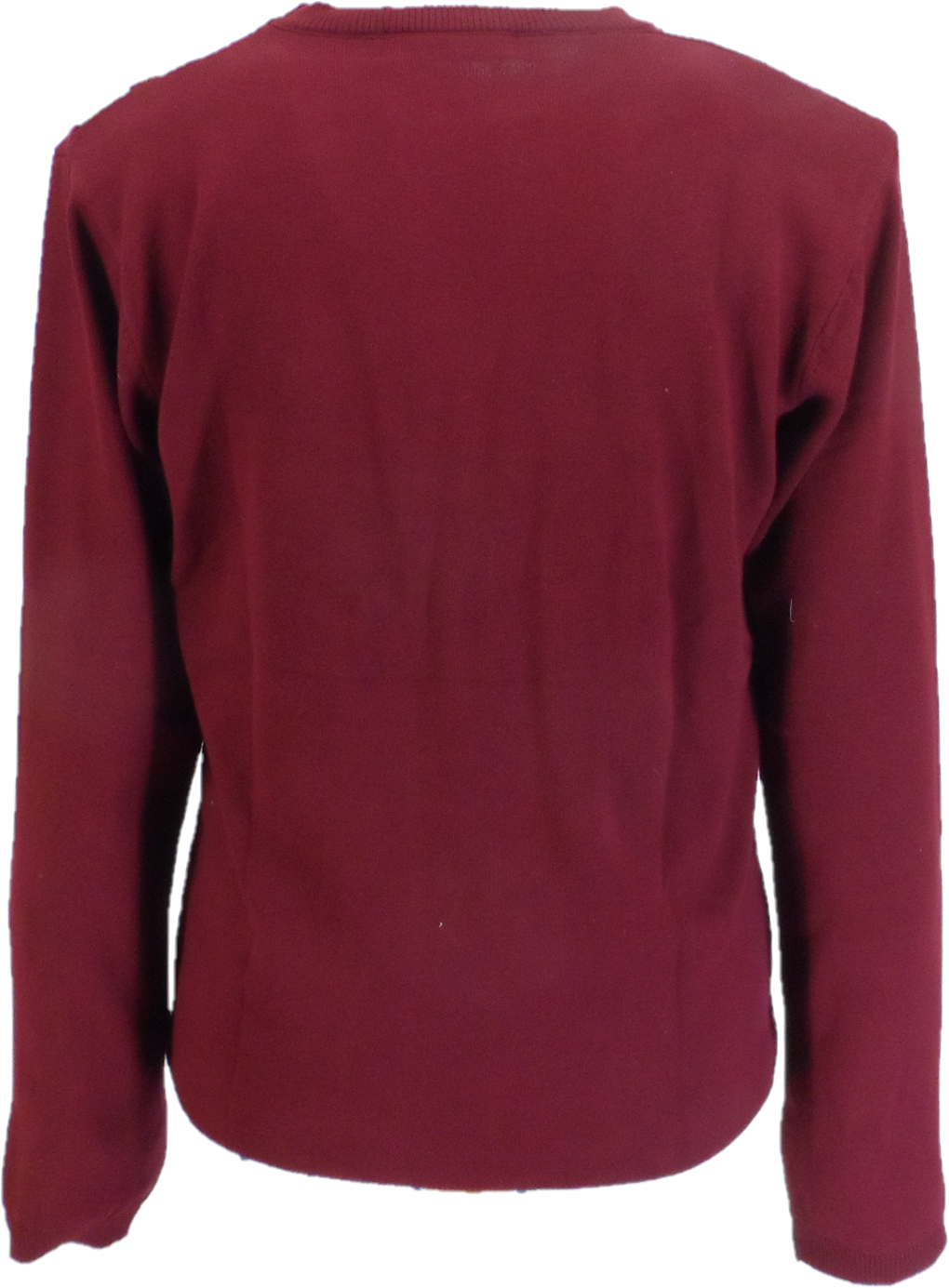 Mens Burgundy Stripe Fine Gauge Mod Racing Jumper