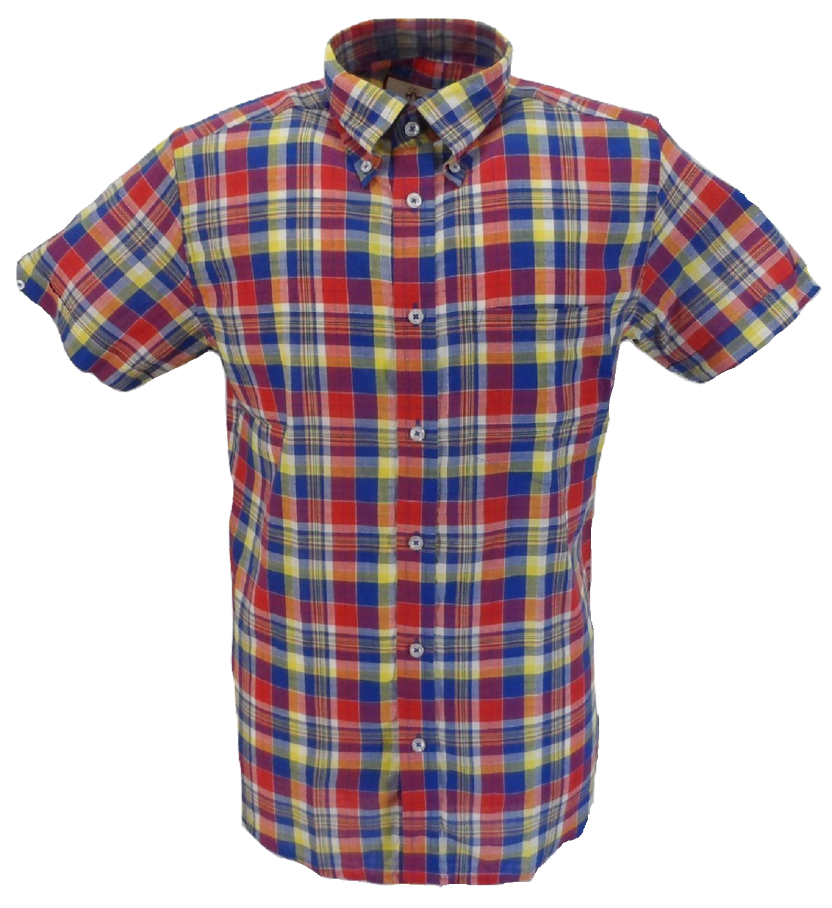 Real Hoxton Multi Checked Short Sleeved Button Down shirt